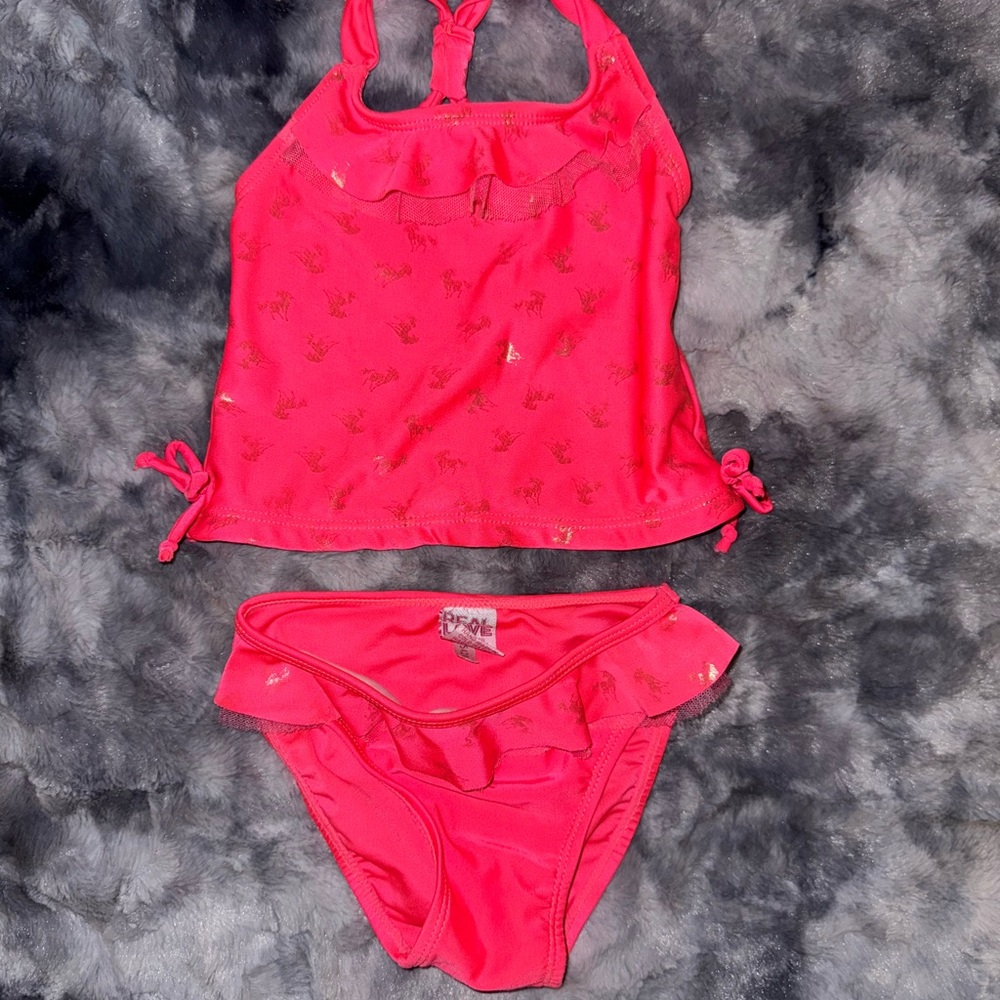 Baby girl pink swimsuit size 18m